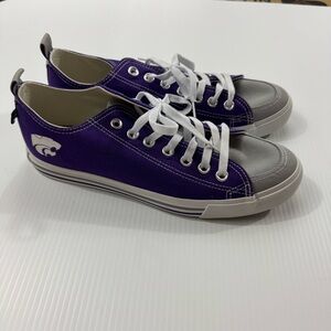 31. Unisex K-State Purple, Gray & white Canvas Sneakers (M9/W11)‎